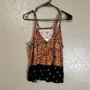 Patrons of Peace crop top paisley boho small NWT tank